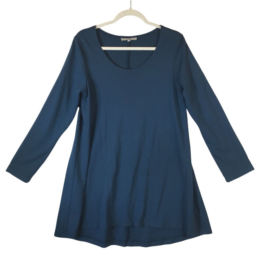 Bryn Walker Womens M Blue Long Sleeve Jersey Tunic Top